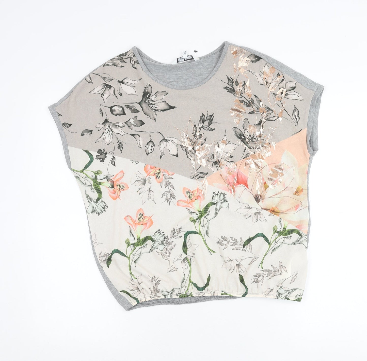 Debenhams Womens Petite Multicoloured Floral T-Shirt Size 12