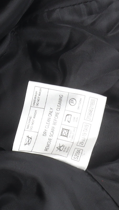 ISLE Collection Womens Black Wool Blend Mid-Length Coat Size 10