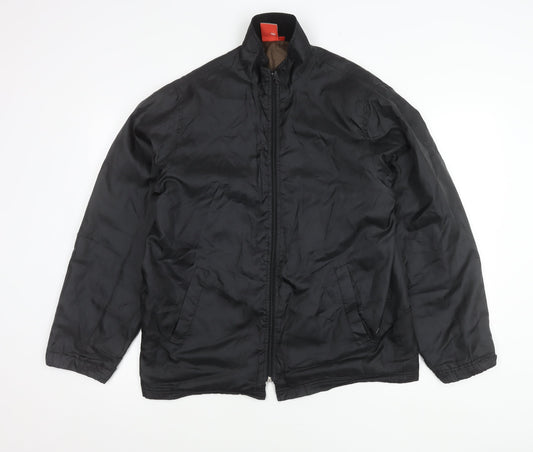 Defined Men's Black M Stand Collar Full Zip Casual Jacket