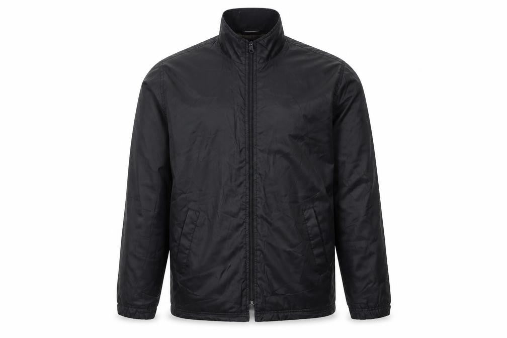 Defined Men's Black M Stand Collar Full Zip Casual Jacket