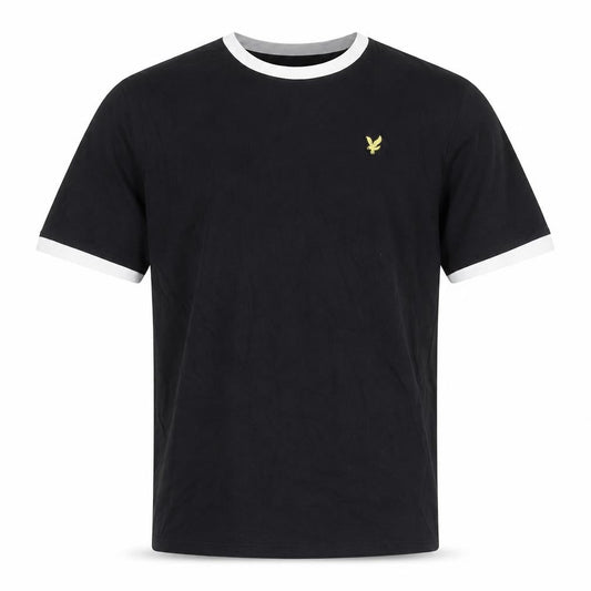 Lyle & Scott Men's Black Crew Neck Logo T-Shirt Size M