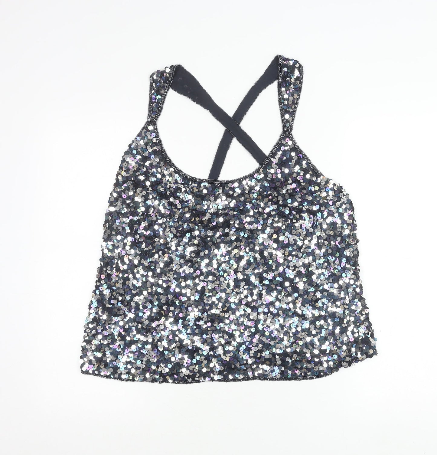 Kaleidoscope Women’s Black Sequin Camisole Tank Top Size 16