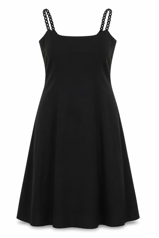 BHS Womens Black Size 14 A-Line Midi Cocktail Dress