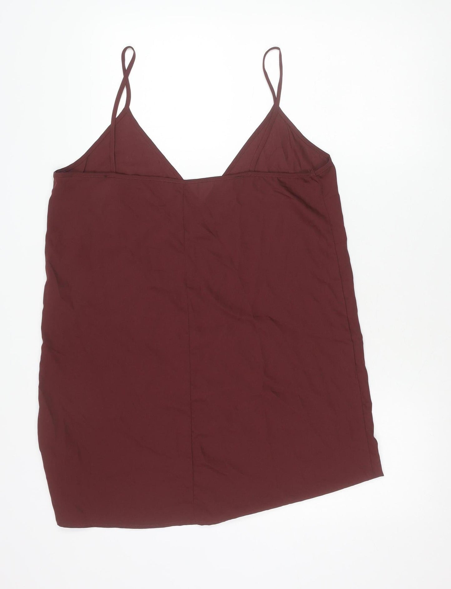 Topshop Women’s Red Polyester Camisole Tank Top UK 14