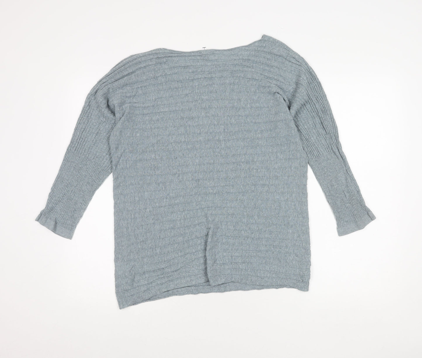 Jigsaw Womens Grey Boat Neck Knit Jumper Size S Long Sleeve