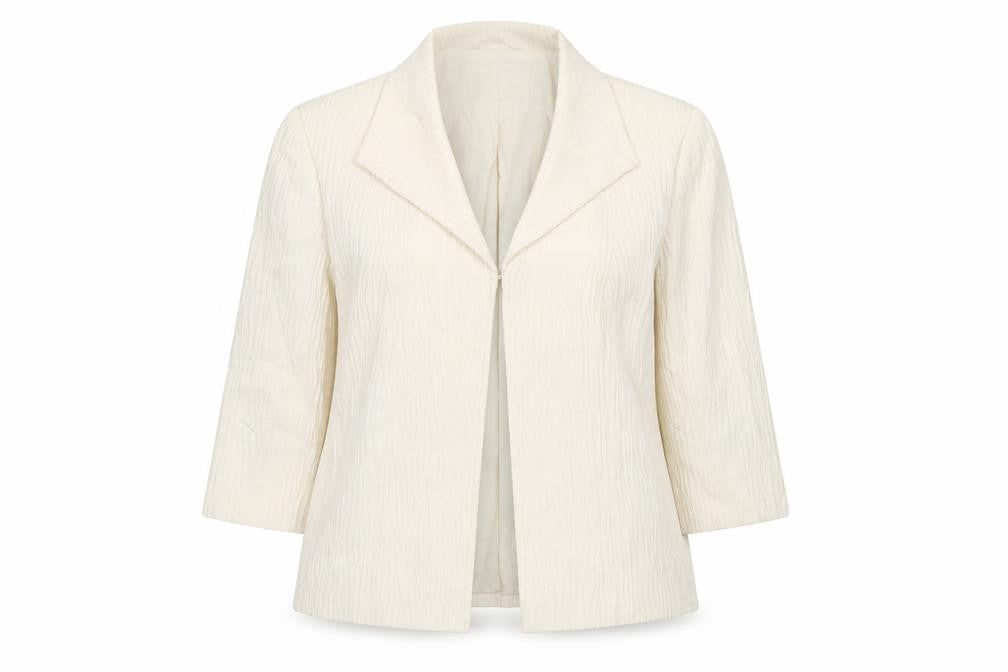 Minuet Women’s Ivory Size 8 Single-Breasted Blazer Jacket