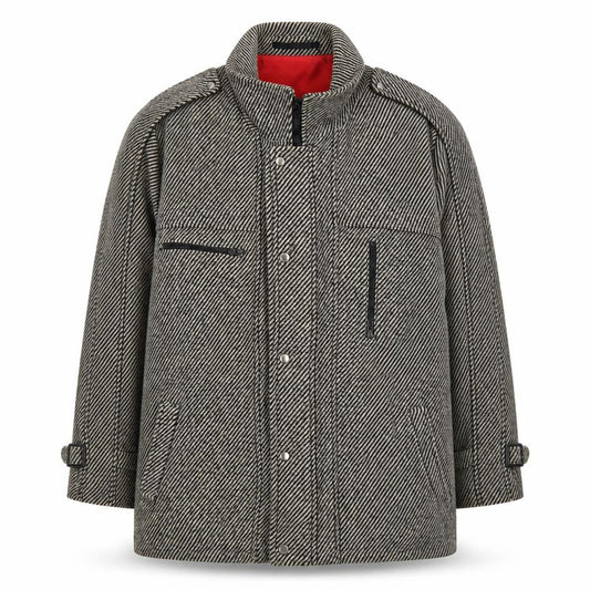 Pecker Court Men's Grey Wool Blend Mid-Length Overcoat Size 46