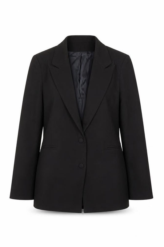 Boohoo Womens Black Size 12 Blazer Jacket Tailored Workwear
