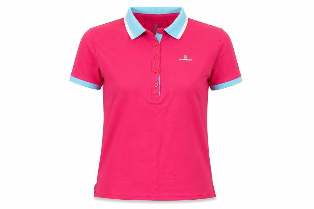 Catmandoo Womens Pink Polo Shirt M Short Sleeve Cotton Blend