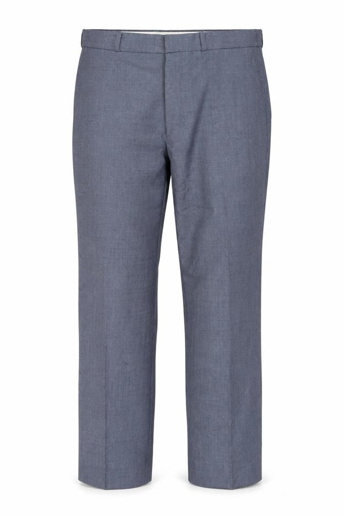 St Michael Men's Blue Wool Blend Dress Trousers 34W 29L