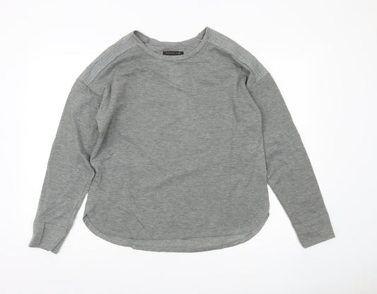 Donna Karan Women Grey Long Sleeve Basic Jersey T-Shirt Size M