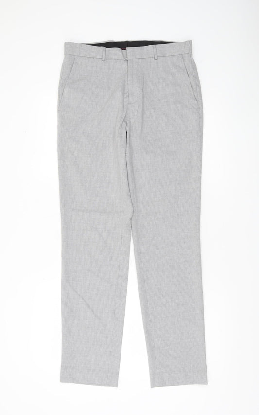 Burton Menswear Men’s Grey Slim Fit Dress Trousers 30R