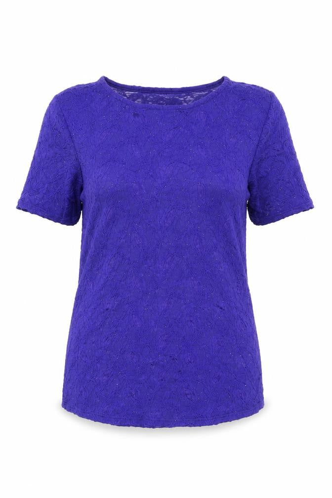 Dorothy Perkins Women’s Purple Lace Glitter T-Shirt Top Size 10