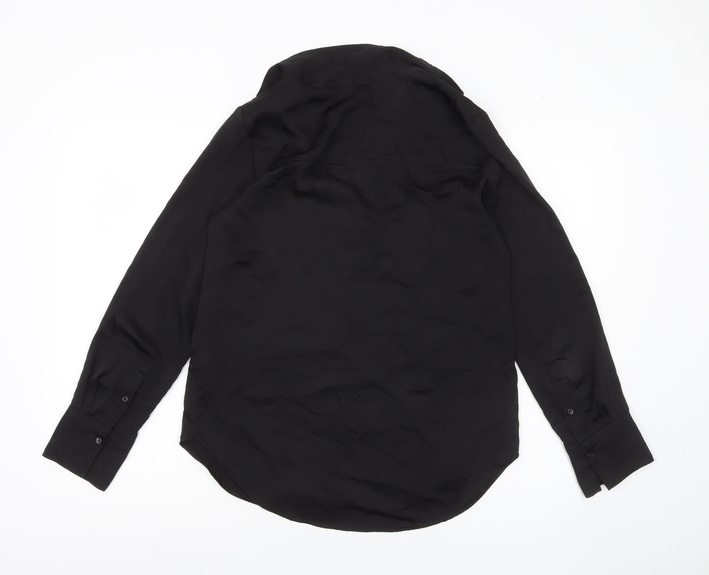 H&M Women’s Black XS Button-Up Shirt Long Sleeve Collared Workwear