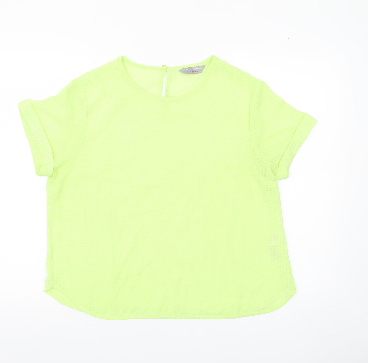 Dorothy Perkins Womens Yellow Size 16 Short Sleeve Summer Top
