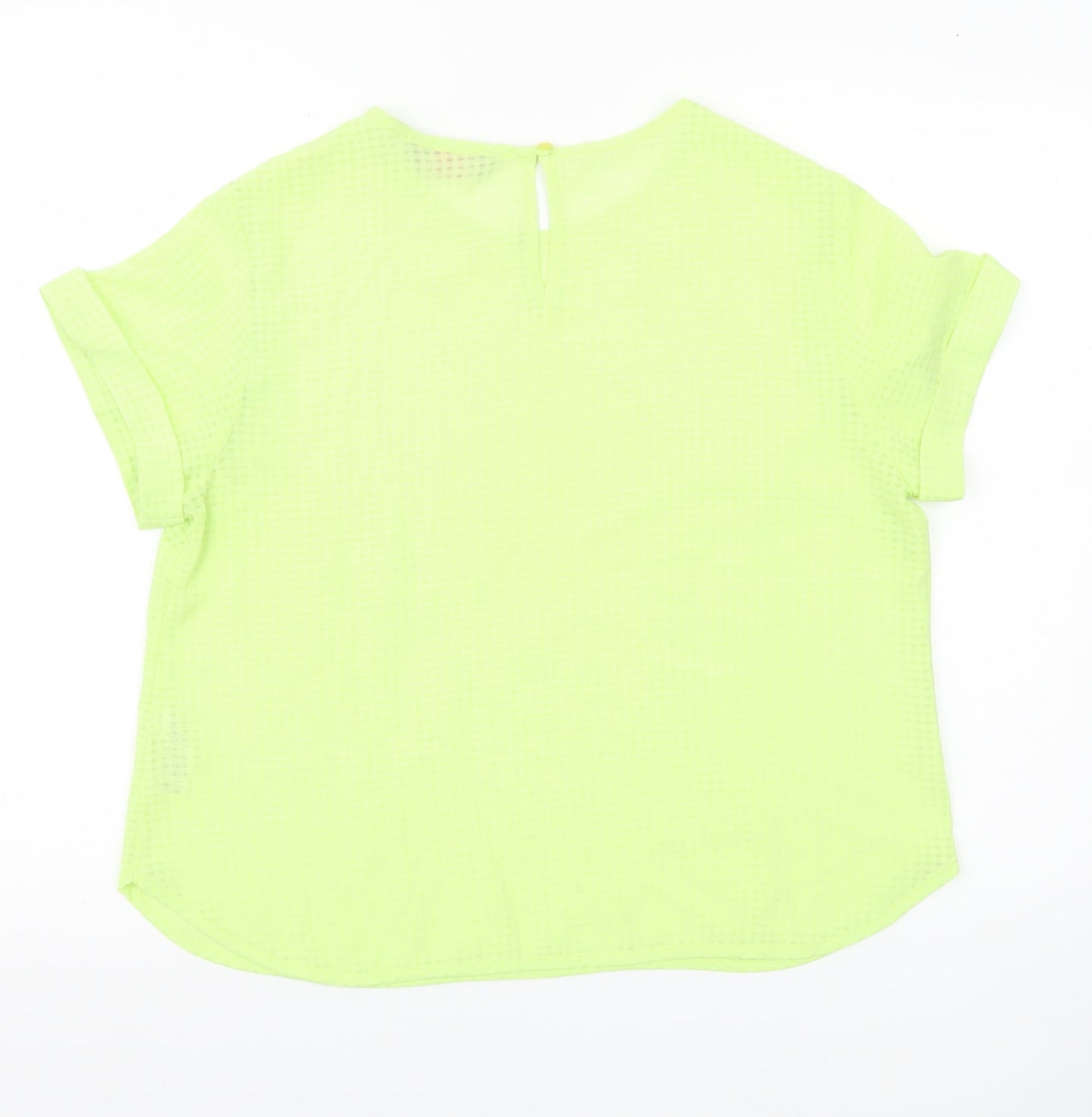 Dorothy Perkins Womens Yellow Size 16 Short Sleeve Summer Top