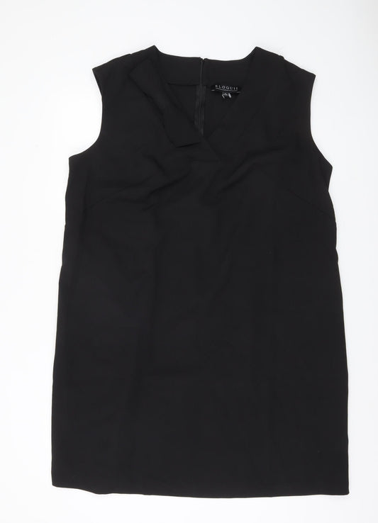 Eloquii Women’s Black Sheath Dress Size 16 V-Neck Sleeveless