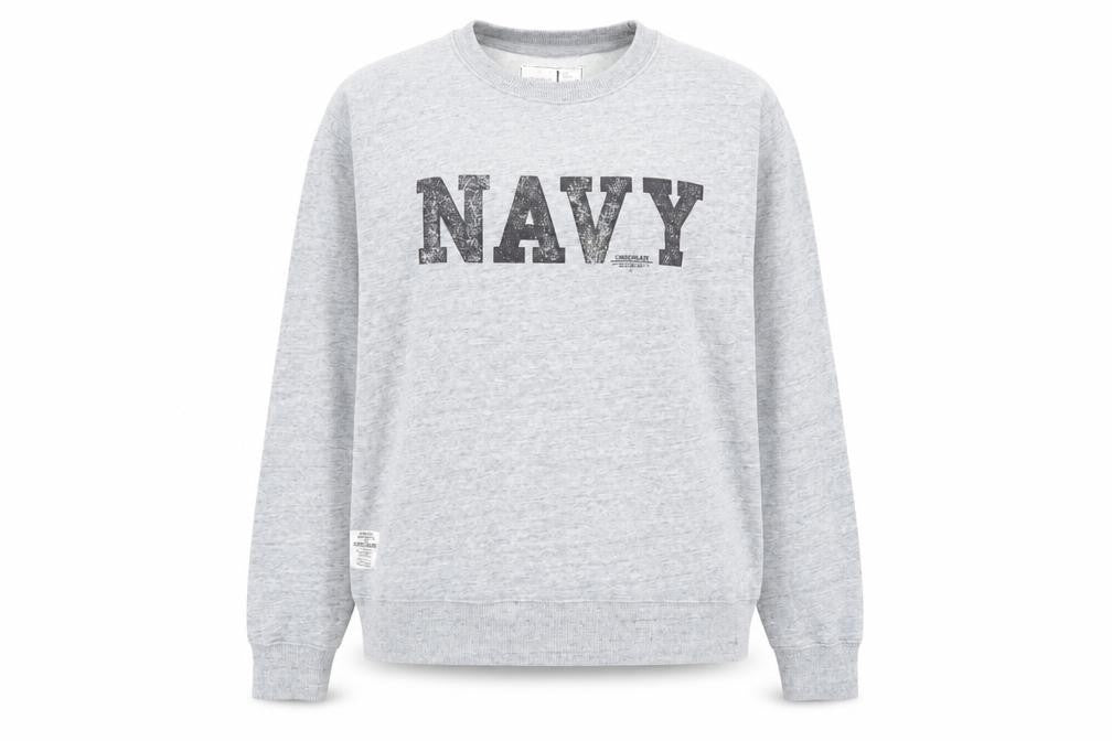 Chocolate Women’s Grey Cotton Sweatshirt Navy Logo Size XS