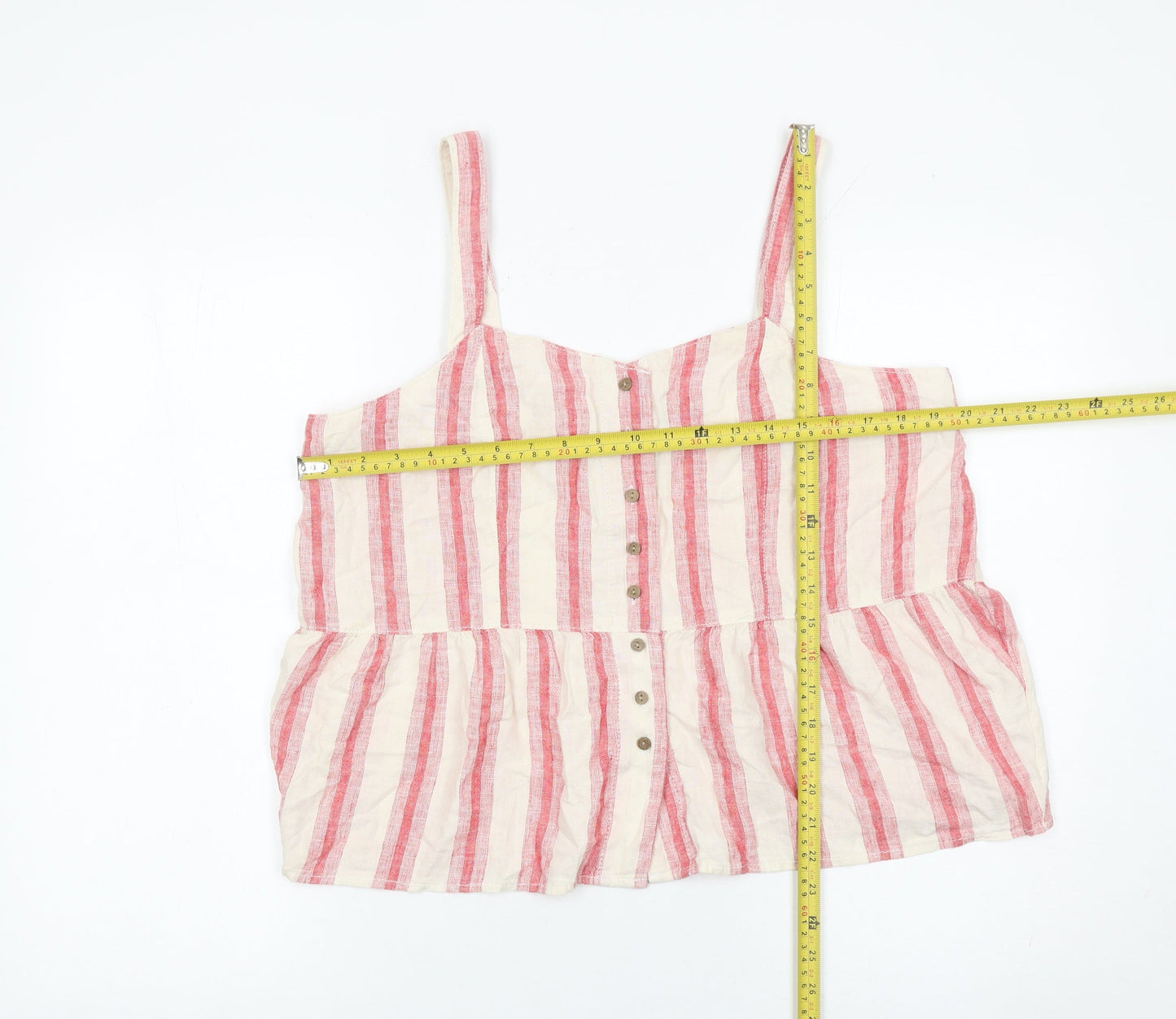 Next Women’s Striped Camisole Blouse Size 16 Cotton Summer Top