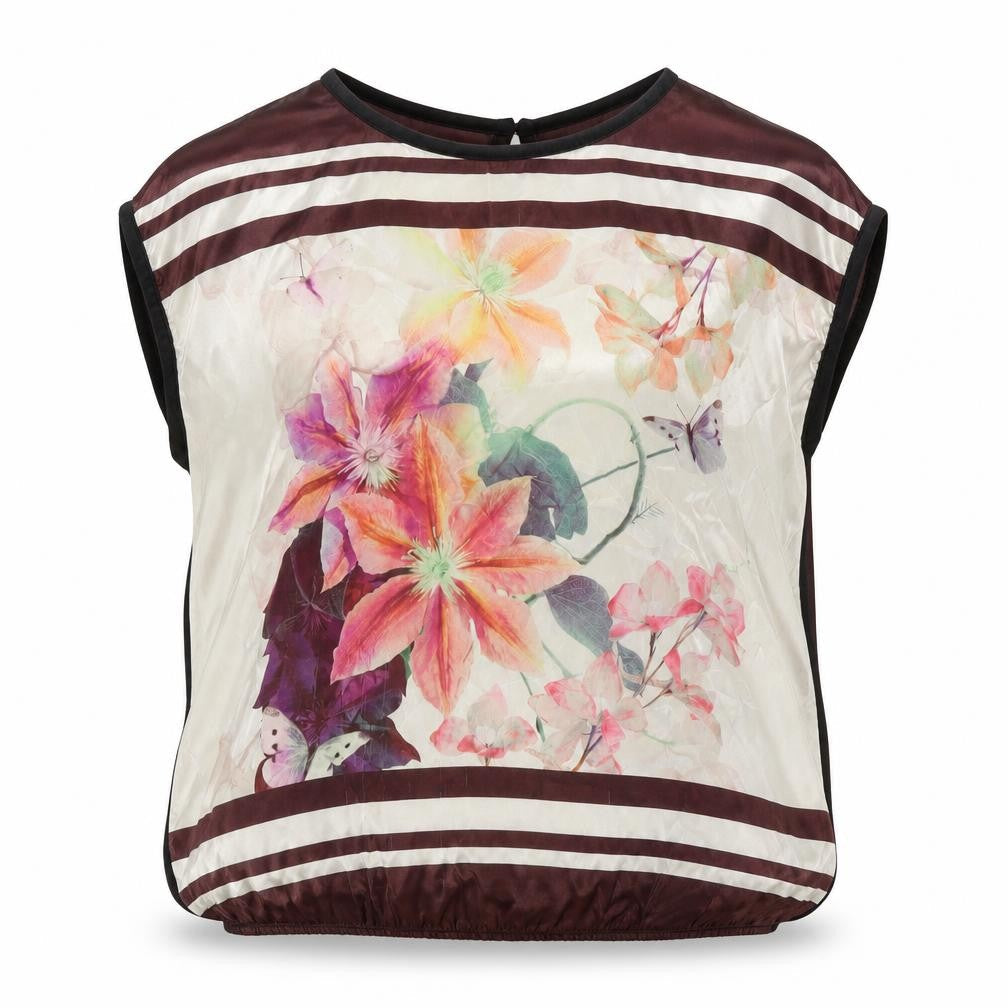 Wallis Womens Multicoloured Floral Tunic Blouse Size M Sleeveless Top