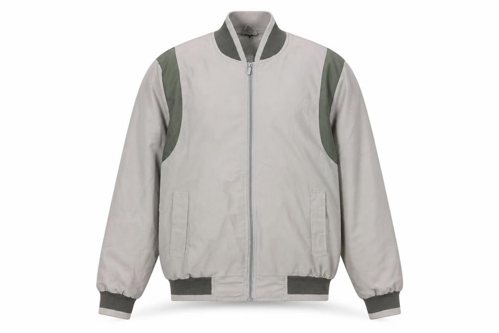 JBC Men’s Grey Polyester Basic Jacket Size M Full Zip Casual