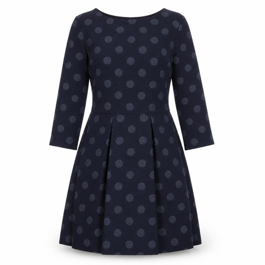 Next Women's Blue Polka Dot Fit & Flare Dress Size 10