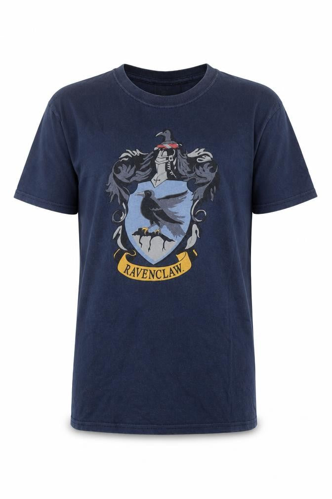 Harry Potter Ravenclaw T-Shirt Men Blue S Graphic Crest Cotton