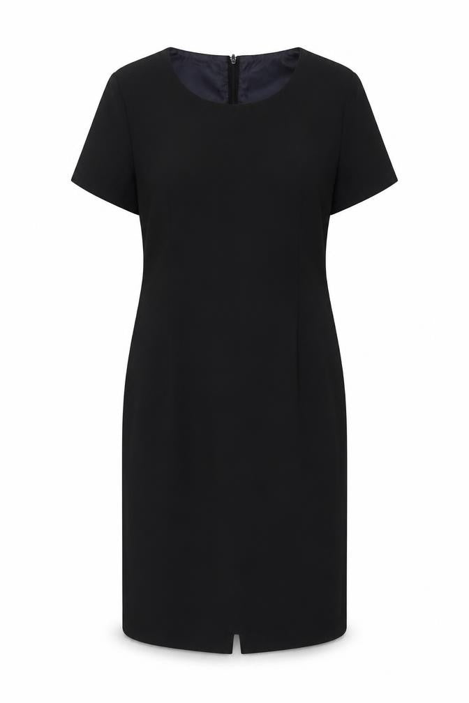 Canda Womens Black Wool Sheath Dress UK 14 Work Business Formal