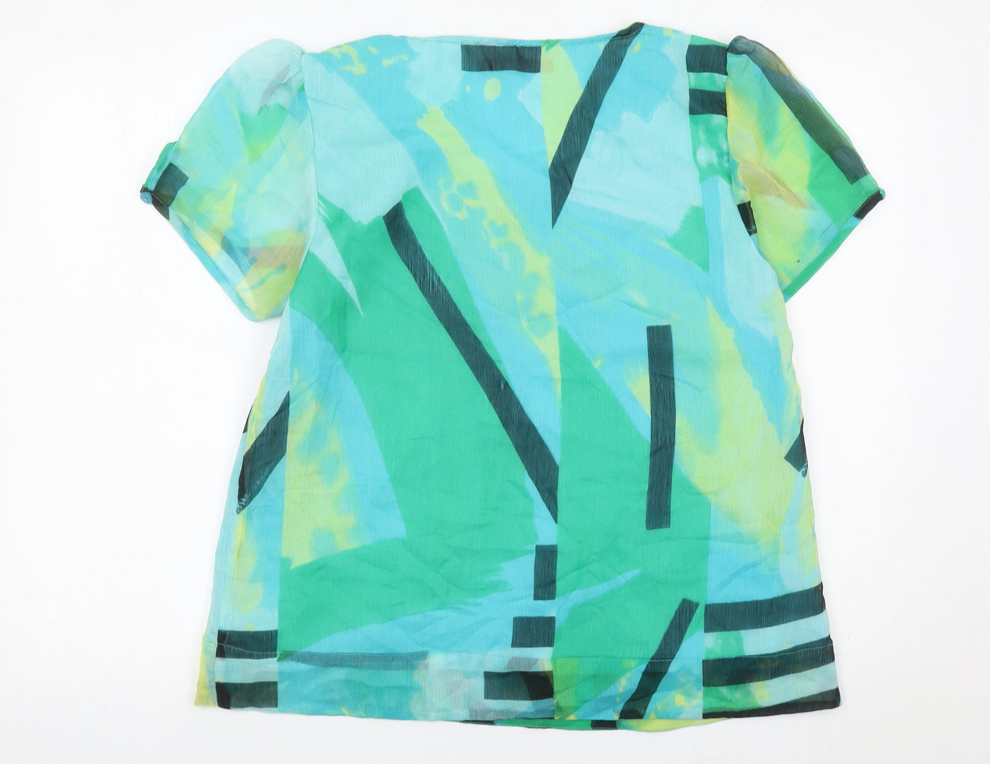Fransa Women’s Multicoloured Geometric Chiffon Tunic Blouse L