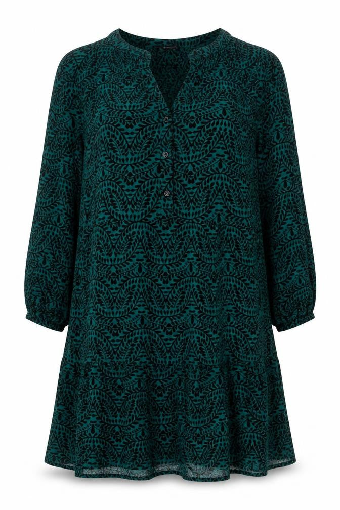 Marks & Spencer Womens Green Size 10 Shift Dress Long Sleeve