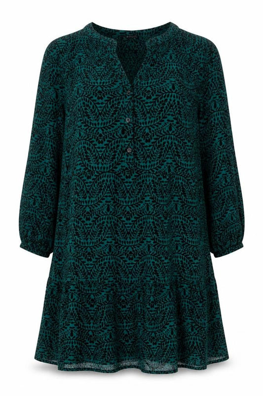 Marks & Spencer Womens Green Size 10 Shift Dress Long Sleeve