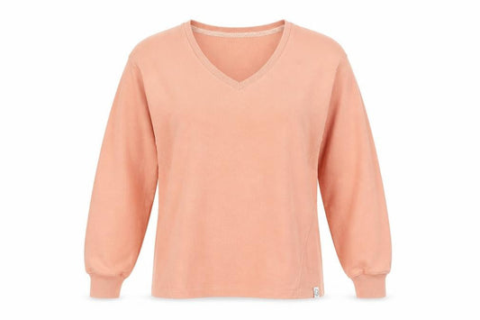 FatFace Womens Pink V-Neck Cotton Blend Jumper Size 12