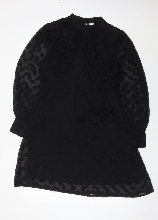 Violet Romance Women Black Size 14 A-Line Knee Length Dress