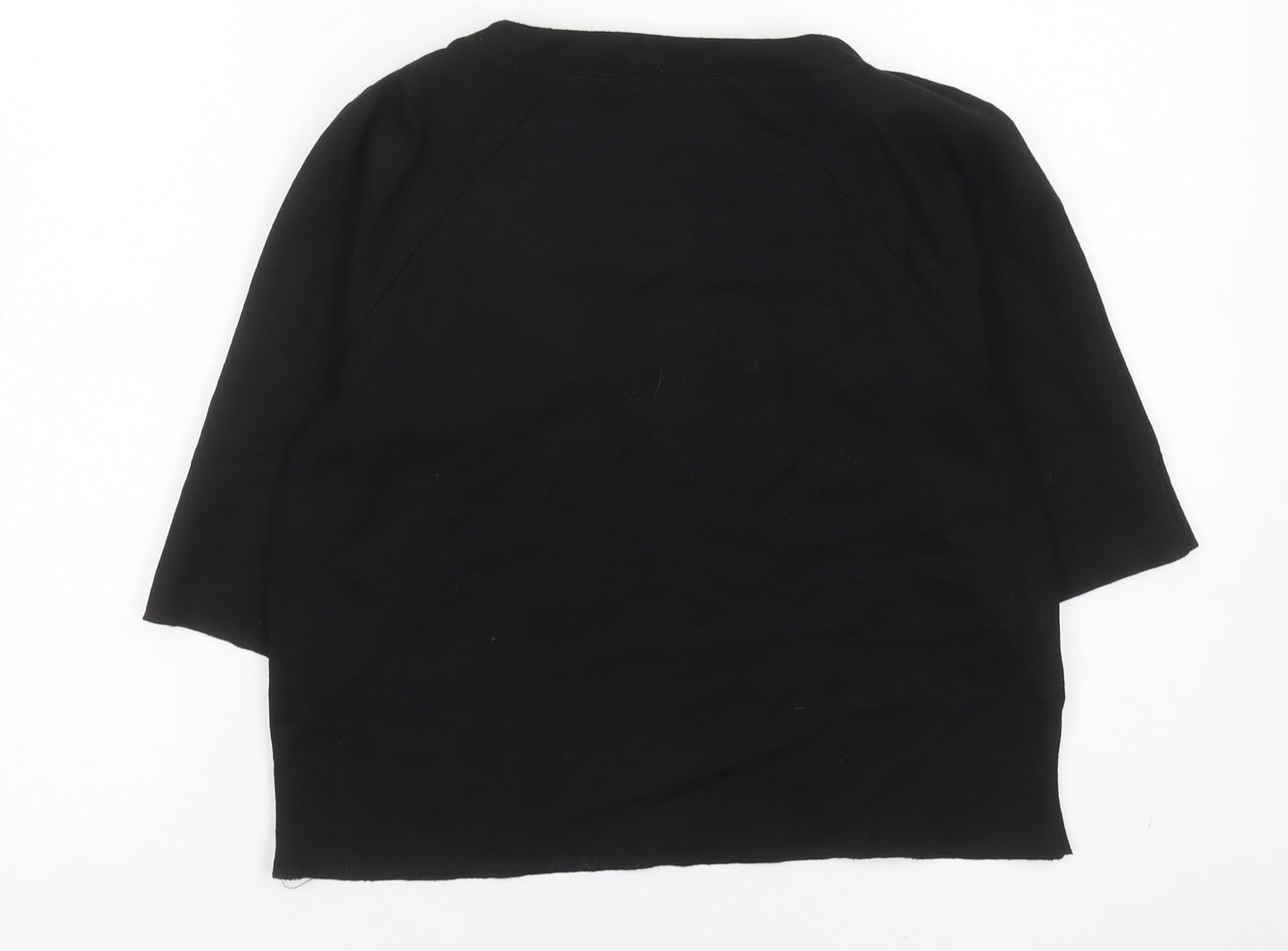 French Connection Women’s Black Medium 3/4 Sleeve Stretch Jersey Top