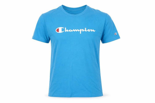 Champion Men’s Blue Medium Crew Neck Graphic Logo T-Shirt
