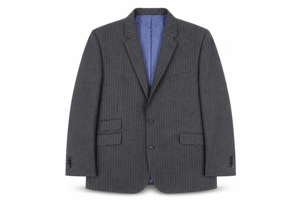 Taylor & Wright Men’s Grey Pinstripe Blazer 46S Tailored Fit Jacket