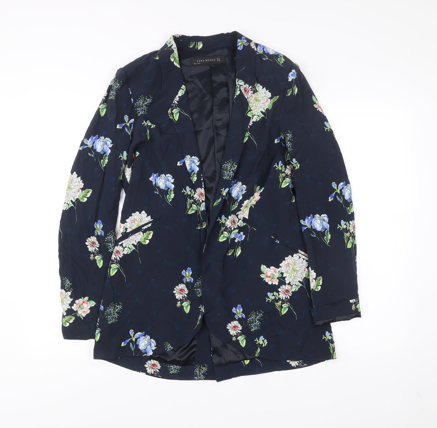 Zara Woman Women’s Multicoloured Floral Blazer Jacket Size 8