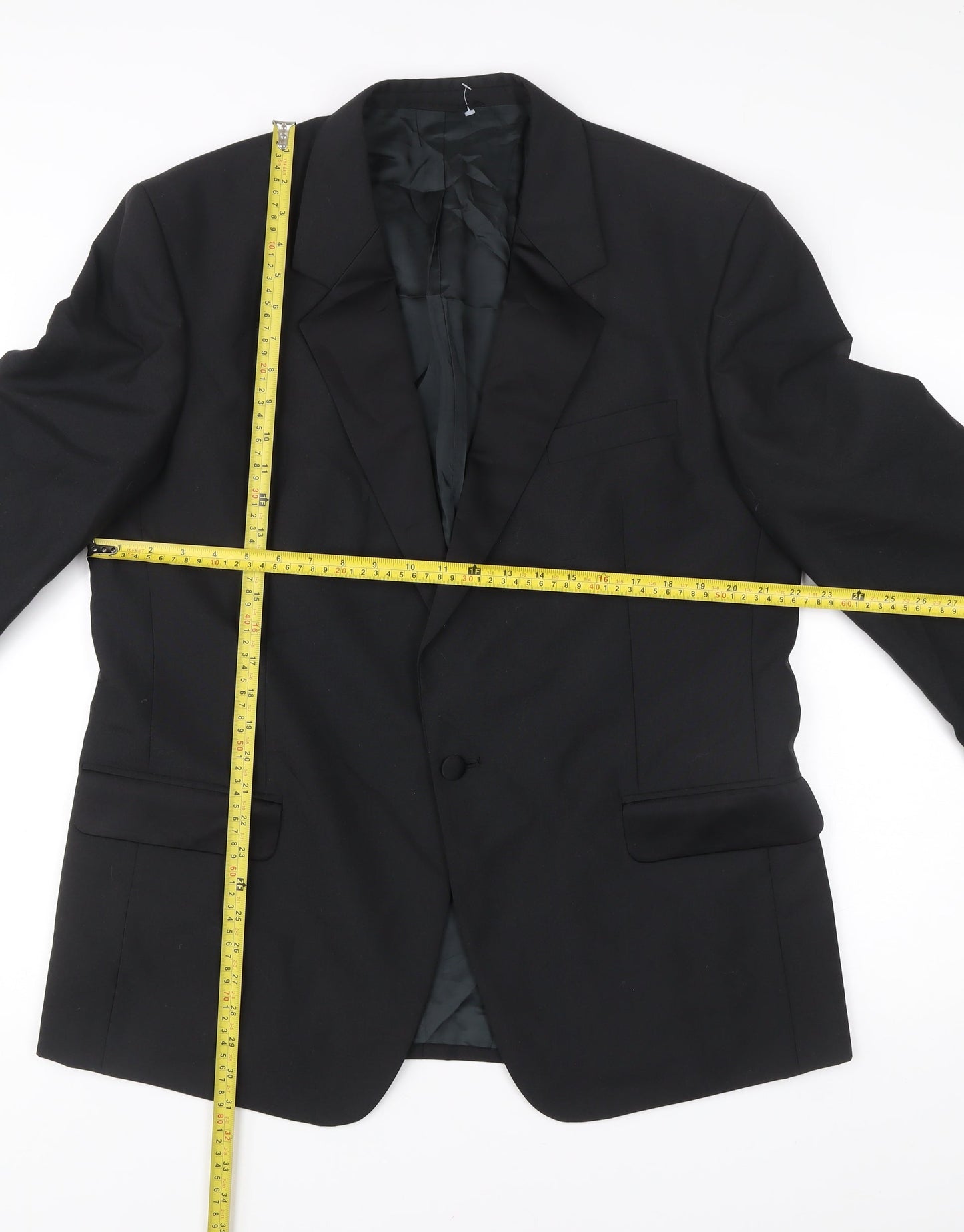 Skopes Mens Black 44S Wool Blend Blazer Jacket Formal Wear