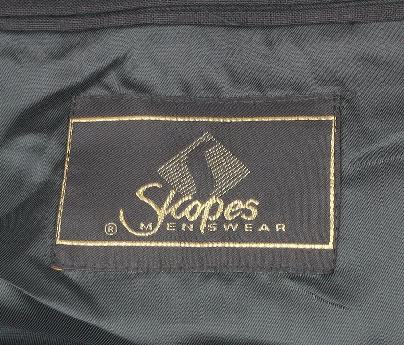 Skopes Mens Black 44S Wool Blend Blazer Jacket Formal Wear
