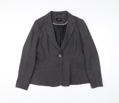 Additional front view of Papaya women’s grey, size UK 18, two-button suit jacket
