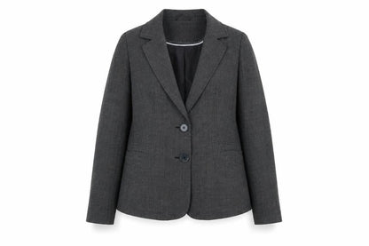 Front view of Papaya women’s grey, size UK 18, two-button suit jacket
