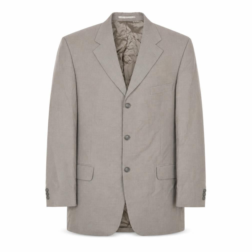Copperstone Men's Beige Blazer Jacket 42L Notch Lapel Business Formal