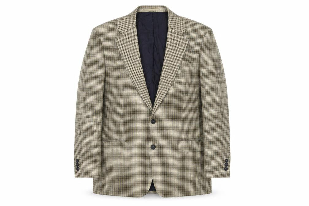 Mr Harry Men's Brown Checked Wool Blend Blazer Jacket 42R
