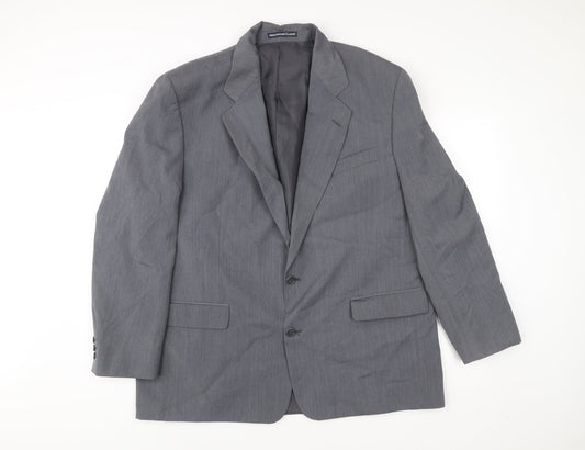 Greenwoods Classic Men's Grey 46R Wool Blend Blazer Jacket