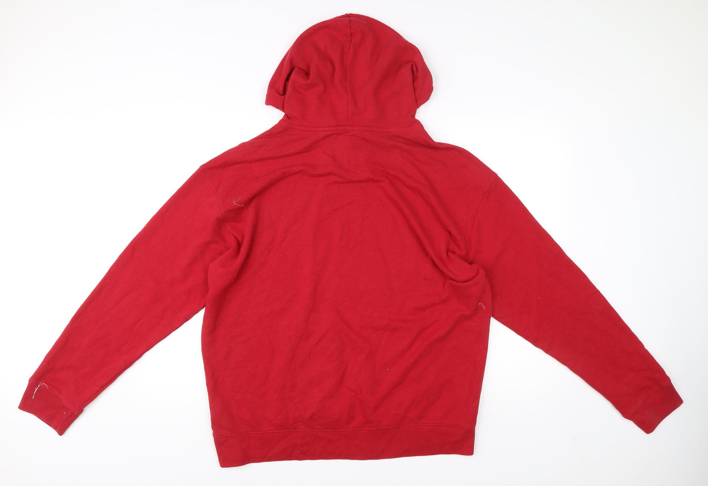 Hollister Men’s Red Pullover Hoodie XL Logo Fleece Casual
