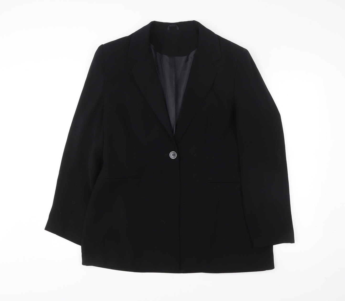 Miss Smith Womens Black Size 16 Single-Breasted Suit Jacket