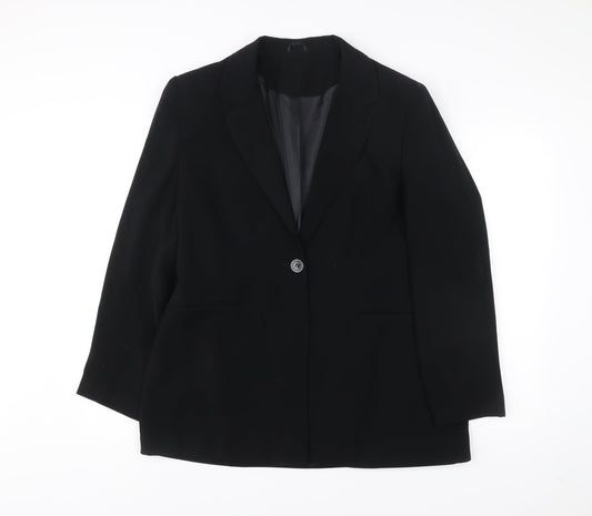 Miss Smith Womens Black Size 16 Single-Breasted Suit Jacket