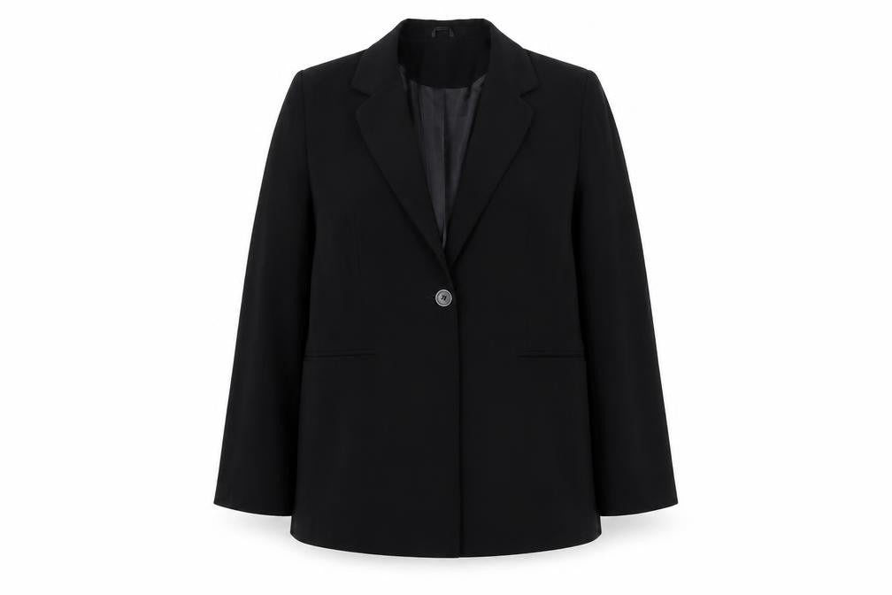 Miss Smith Womens Black Size 16 Single-Breasted Suit Jacket