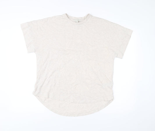 Ted Baker Women’s Beige Cotton Blend Crew Neck T-Shirt Size 12