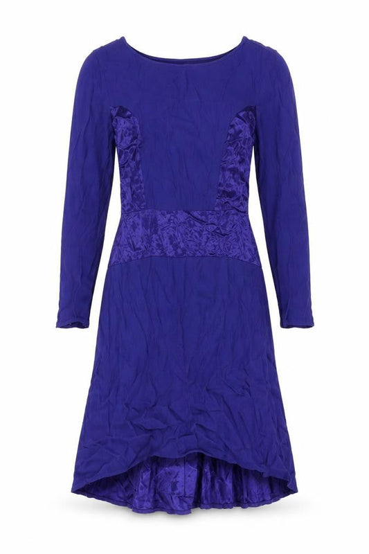 Marks & Spencer Women’s Blue Fit & Flare Dress Size 8 Long Sleeve